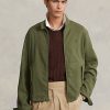 Olive Pánské keprové bundy Ralph Lauren Linen-Blend Rybí kost Olive Pánské keprové bundy Ralph Lauren Linen-Blend Rybí kost
