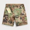 Olive Pánské šortky Ralph Lauren Camo Ripstop Cargo