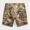 Olive Pánské šortky Ralph Lauren Camo Ripstop Cargo