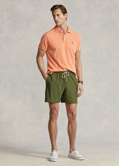 Olive pánské šortky Ralph Lauren Traveler Swimming Trunk Olive pánské šortky Ralph Lauren Traveler Swimming Trunk