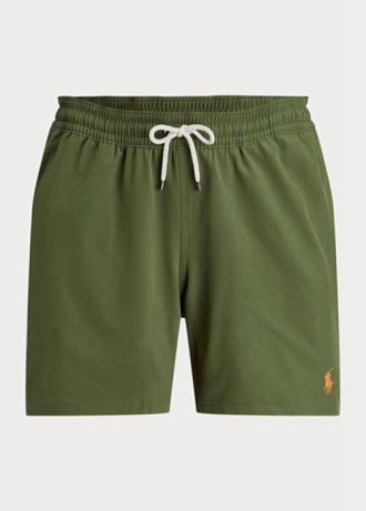 Olive pánské šortky Ralph Lauren Traveler Swimming Trunk