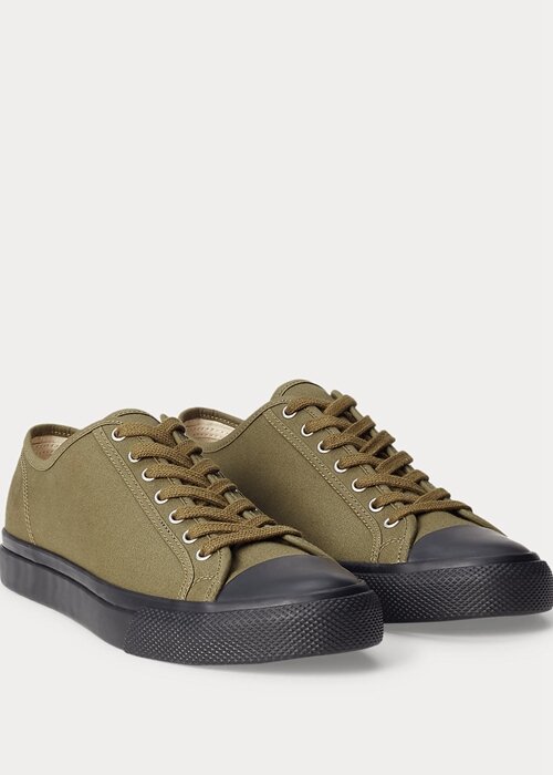 Olive Pánské plátěné tenisky Ralph Lauren Olive Pánské plátěné tenisky Ralph Lauren