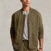 Olive Pánské prošívané luxusní svetry Ralph Lauren Olive Pánské prošívané luxusní svetry Ralph Lauren