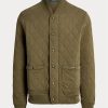 Olive Pánské prošívané luxusní svetry Ralph Lauren Olive Pánské prošívané luxusní svetry Ralph Lauren