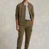 Olive Pánské prošívané luxusní svetry Ralph Lauren Olive Pánské prošívané luxusní svetry Ralph Lauren