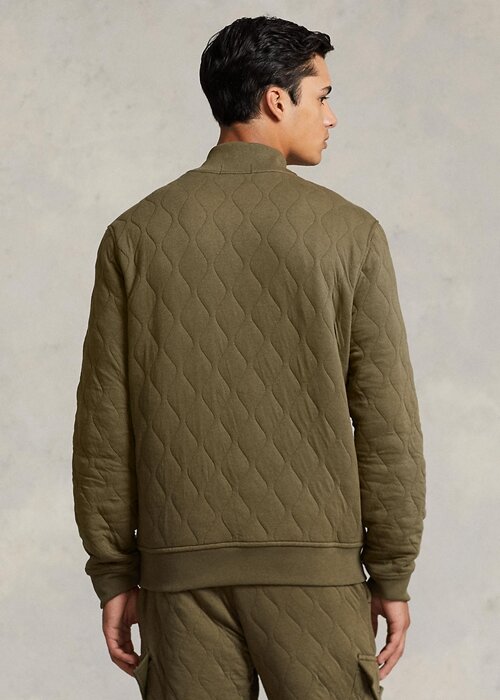Olive Pánské prošívané luxusní svetry Ralph Lauren Olive Pánské prošívané luxusní svetry Ralph Lauren