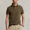 Olive Pánské Slim Fit Mesh Polo trička Ralph Lauren Custom
