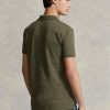 Olive Pánské Slim Fit Mesh Polo trička Ralph Lauren Custom Olive Pánské Slim Fit Mesh Polo trička Ralph Lauren Custom