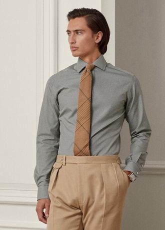 Olive Pánské společenské košile Ralph Lauren Gingham Olive Pánské společenské košile Ralph Lauren Gingham