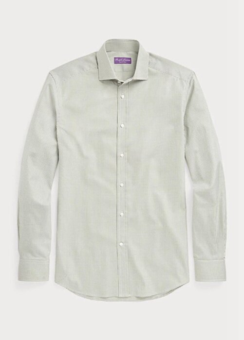Olive Pánské společenské košile Ralph Lauren Gingham Olive Pánské společenské košile Ralph Lauren Gingham