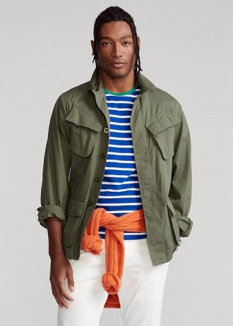 Olive Pánské Stretch Ripstop Utility Suit bundy Ralph Lauren