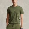 Olive Pánská trička Slim Fit Crewneck Ralph Lauren Custom