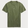 Olive Pánská trička Slim Fit Crewneck Ralph Lauren Custom
