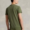 Olive Pánská trička Slim Fit Crewneck Ralph Lauren Custom