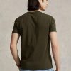 Olive Pánská trička Slim Fit Crewneck Ralph Lauren Custom