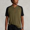 Olive Pánská trička Slim Fit Performance Jersey Ralph Lauren Custom