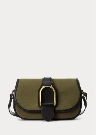 Olive Women’s Ralph Lauren Canvas & Tašky přes rameno Welington z telecí kůže