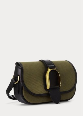 Olive Women’s Ralph Lauren Canvas & Tašky přes rameno Welington z telecí kůže