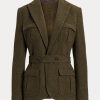 Olivové dámské keprové bundy Ralph Lauren Rhodri Wool-Blend Olivové dámské keprové bundy Ralph Lauren Rhodri Wool-Blend