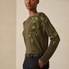Olivové dámské zdobené kašmírové svetry Ralph Lauren