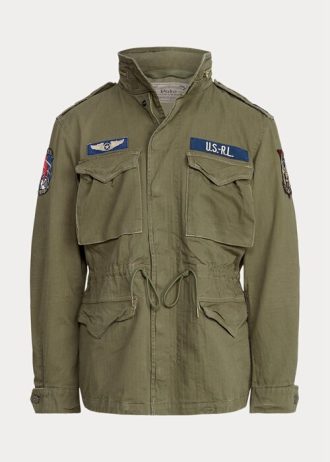 Olivově modré pánské bundy Ralph Lauren The Iconic Field