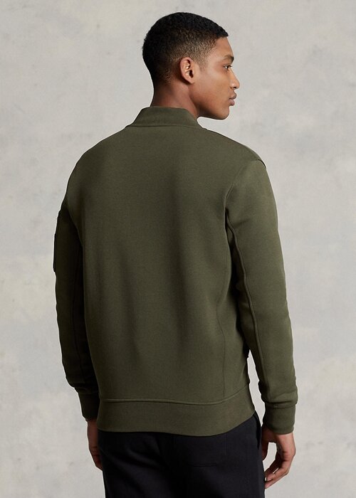 Olivové pánské bundy Ralph Lauren Double-Knit Bomber Olivové pánské bundy Ralph Lauren Double-Knit Bomber