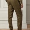 Olivové pánské kalhoty k lněnému obleku Ralph Lauren Gregory