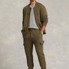 Olivové pánské kalhoty Ralph Lauren Luxury Jersey Cargo Jogger