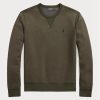 Olivová pánská mikina Ralph Lauren Marled s dvojitým úpletem Olivová pánská mikina Ralph Lauren Marled s dvojitým úpletem
