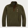 Olivová pánská mikina Ralph Lauren Polo Bear Brushed Fleece Pullover