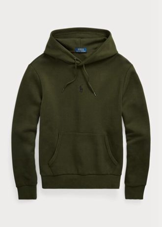 Olivová pánská mikina s dvojitým úpletem Ralph Lauren