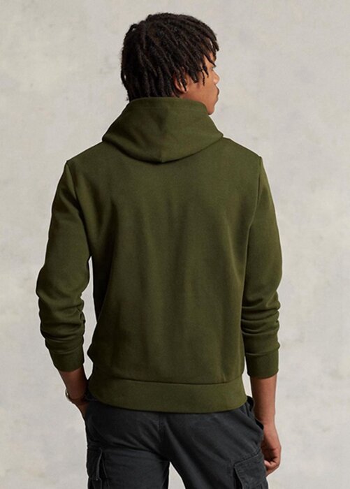 Olivová pánská mikina s dvojitým úpletem Ralph Lauren Olivová pánská mikina s dvojitým úpletem Ralph Lauren