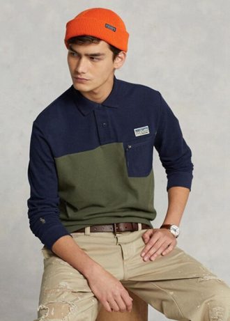 Olivové pánské polokošile Ralph Lauren Classic Fit Mesh Utility Olivové pánské polokošile Ralph Lauren Classic Fit Mesh Utility