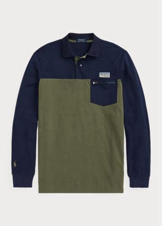 Olivové pánské polokošile Ralph Lauren Classic Fit Mesh Utility Olivové pánské polokošile Ralph Lauren Classic Fit Mesh Utility
