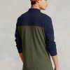 Olivové pánské polokošile Ralph Lauren Classic Fit Mesh Utility