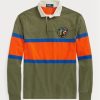 Olivové pánské pruhované ragbyové polokošile Ralph Lauren Classic Fit Olivové pánské pruhované ragbyové polokošile Ralph Lauren Classic Fit
