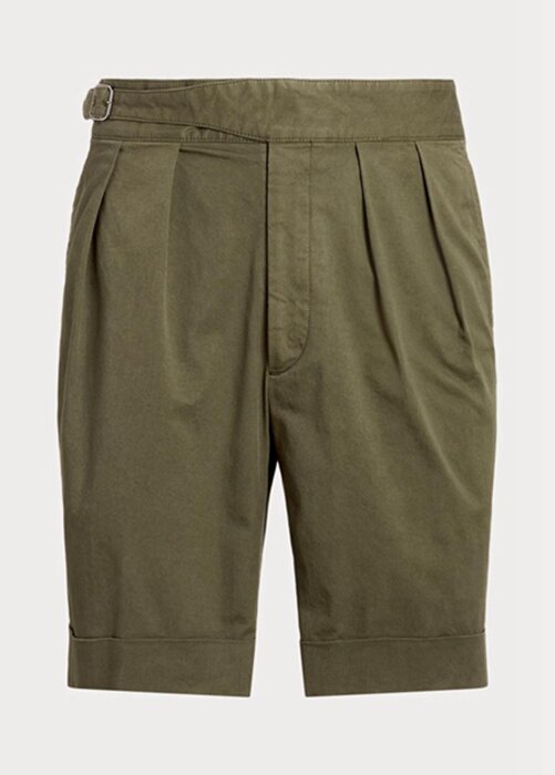 Olivové pánské strečové šortky Ralph Lauren Tailored Chino Olivové pánské strečové šortky Ralph Lauren Tailored Chino