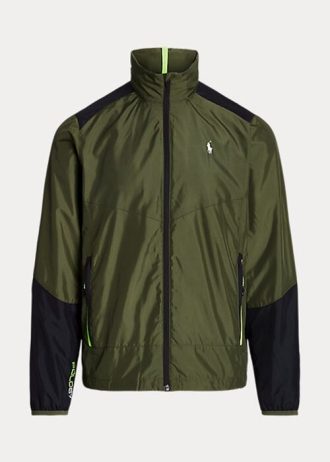 Olivové pánské vodoodpudivé ripstop bundy Ralph Lauren