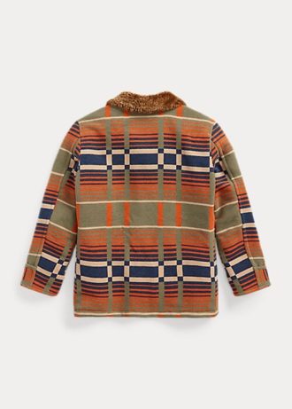 Oranžové dámské žakárové bundy Ralph Lauren Shearling-Collar