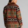 Oranžové dámské žakárové bundy Ralph Lauren Shearling-Collar