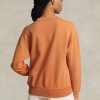 Oranžové dámské fleecové mikiny s logem Ralph Lauren