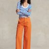 Oranžové dámské široké kalhoty Ralph Lauren Chino Oranžové dámské široké kalhoty Ralph Lauren Chino