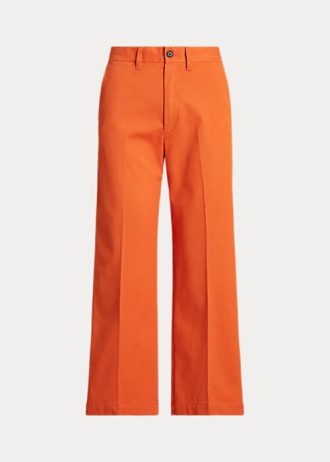 Oranžové dámské široké kalhoty Ralph Lauren Chino