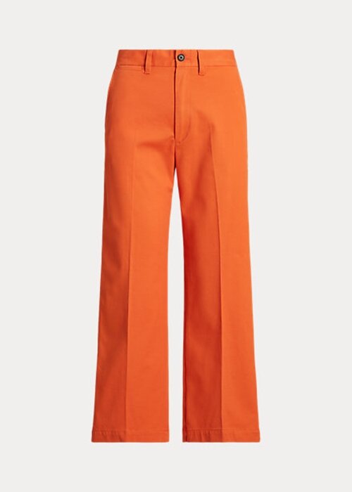 Oranžové dámské široké kalhoty Ralph Lauren Chino Oranžové dámské široké kalhoty Ralph Lauren Chino