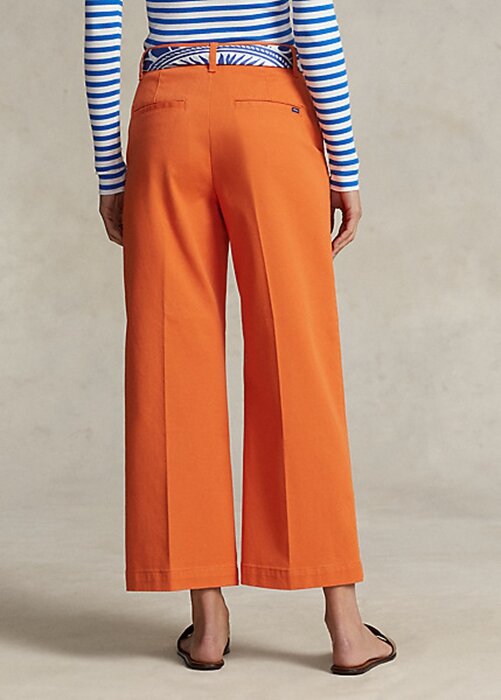 Oranžové dámské široké kalhoty Ralph Lauren Chino Oranžové dámské široké kalhoty Ralph Lauren Chino