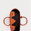 Oranžová dámská kabelka Ralph Lauren Calfskin Soft Ricky 33 Oranžová dámská kabelka Ralph Lauren Calfskin Soft Ricky 33