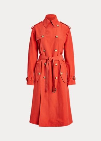 Oranžové dámské kabáty Ralph Lauren Silk-Blend Oranžové dámské kabáty Ralph Lauren Silk-Blend