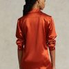 Oranžové dámské košile Ralph Lauren Mulberry Silk Shir