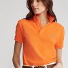 Oranžové dámské polokošile Ralph Lauren Classic Fit Mesh Polo