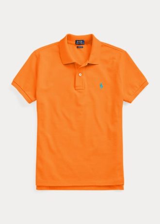 Oranžové dámské polokošile Ralph Lauren Classic Fit Mesh Polo
